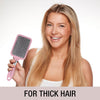 Conair Velvet Touch Paddle Cushion Hair Brush - Detangling Hairbrush - Curly or Straight Styles - Men or Women - Detangler - Features Soft Touch Handle - Blush Pink - Image 5