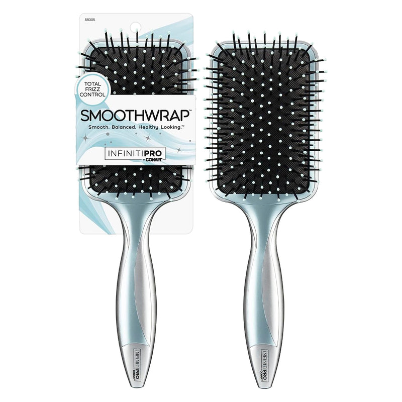 InfinitiPro by Conair - Hair Brush - Detangling Brush - Hair Brush For Thick Hair - Hairbrush Reduces Frizz and Adds Volume - Smoothwrap Series