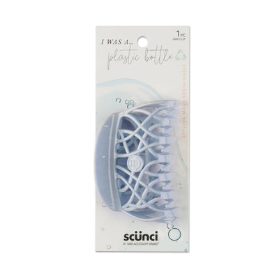 Scunci Earth-Friendly Planet Upcycled Large Jaw Clip, Made from Plastic Bottles, Blue, 1-Piece