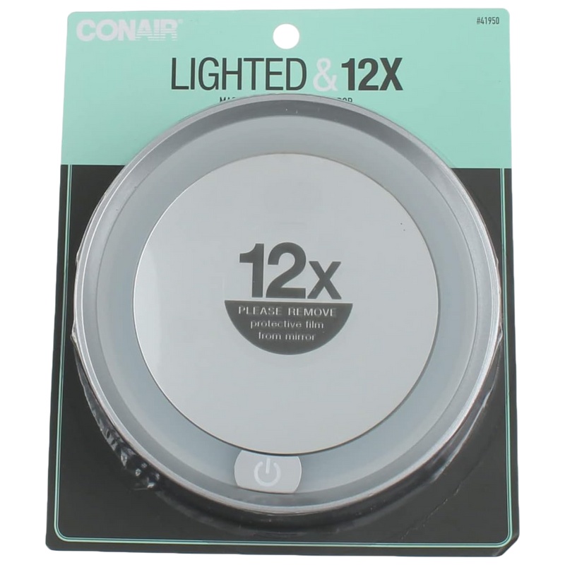 Conair Lighted LED Dome Mirror, 12X Magnification, 1-Count