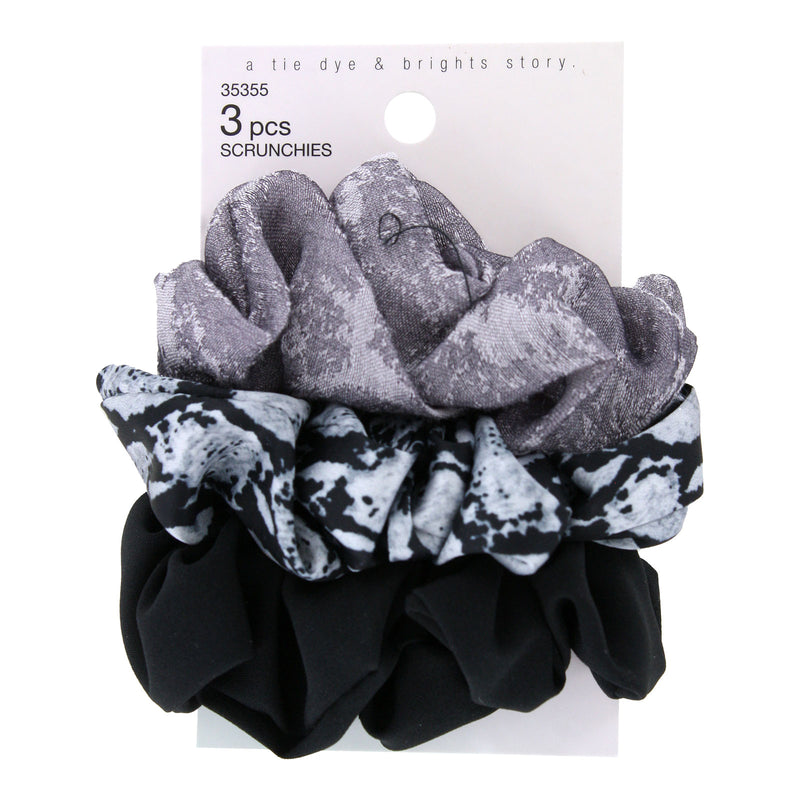 Scunci A Tie Dye & Brights Hair Scrunchies, Assorted Colors, 3-Pieces