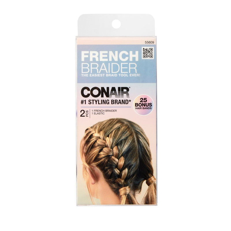 Conair French Braid Tool Kit with 25 Bonus Polybands - Your Ultimate Companion for Picture-Perfect Braid