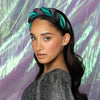 Scunci x Wicked 2 Elphaba Green Satin Twisted Spa Bubble Headband - Image 3