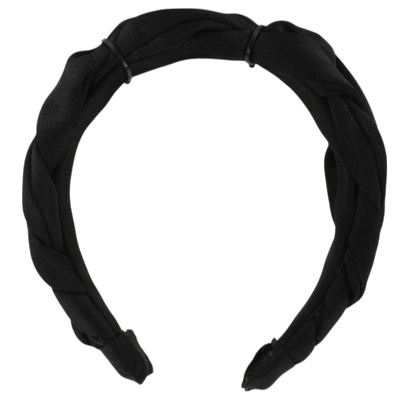 Scunci A Tie Dye Brights Story Braided Satin Headband, Black, 1-Count