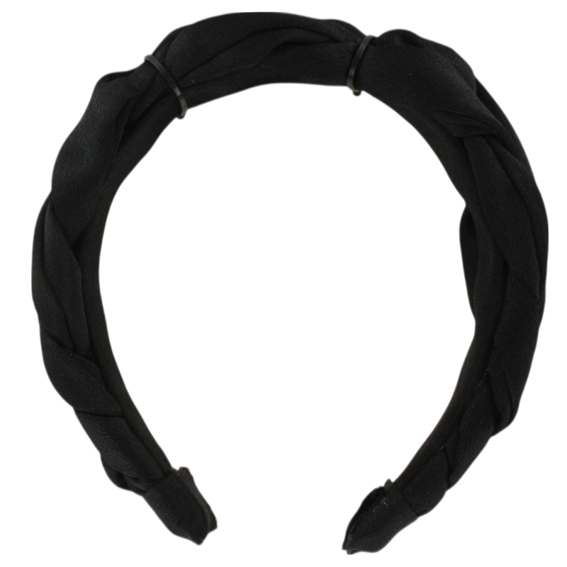 Scunci A Tie Dye Brights Story Braided Satin Headband, Black, 1-Count