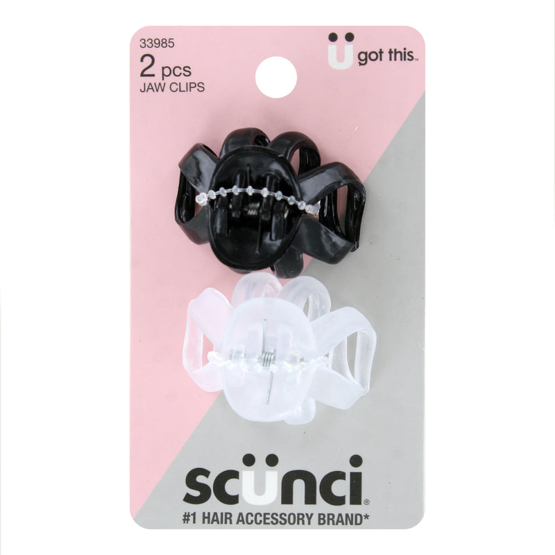 Scunci Octopus Jaw Small Hair Clips, Assorted Colors, 2-Pieces