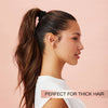 Scunci The Unbreakable Collection Ruched Comfy Elastic Hair Tie Ponytailers - Black - Thick Hair - 6-Count - Image 3