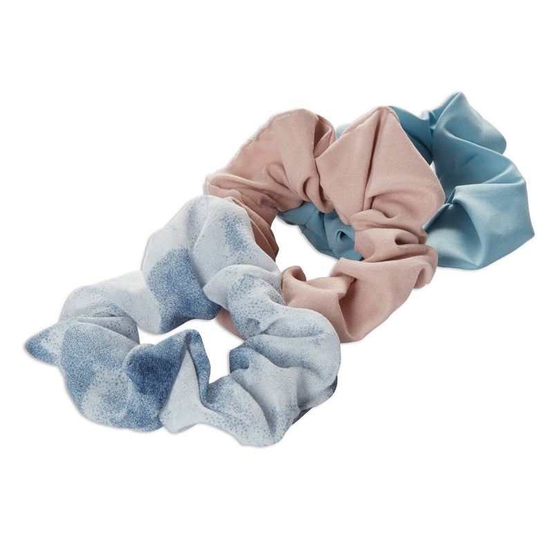 Scunci Collection Multi Hair Scrunchies, Blue Tie Dye, 3-Pieces
