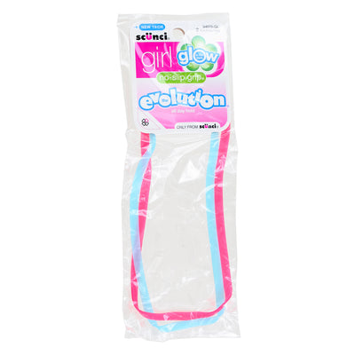 Scunci Girl Evolution Glow in the Dark No-Slip Grip Headwraps, Assorted Colors, 2-Pieces