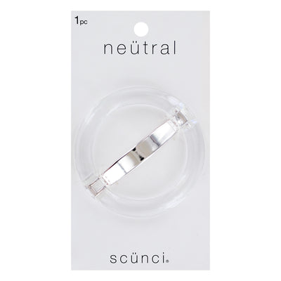 Scunci Neutral Hair Clear Acrylic Circle-Shaped Barrette, 1-Piece