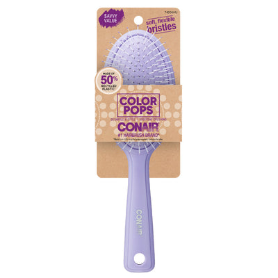 Conair Color Pops Detangler Cushion Hair Brush, Lavender, 1-Count