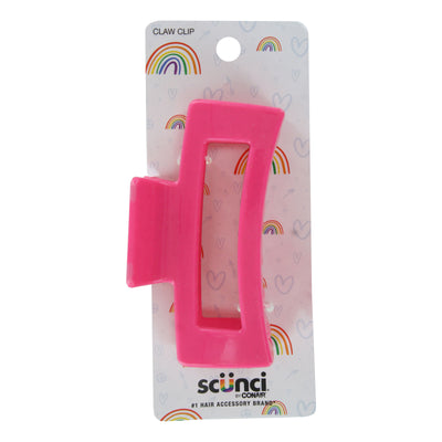 Scunci Open Center Claw Hair Clip, Pink, 1-Piece