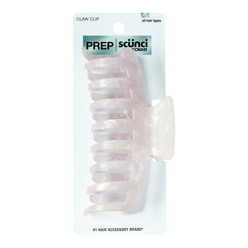 Scunci Prep Claw Clip for All Hair Types, Large Iridescent Finish, 1-Count