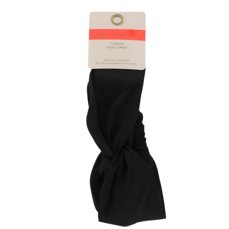 GSQ by Glamsquad Turban Headwrap – Black, 1-Count, Stylish & Comfortable Hair Accessory for All-Day Wear