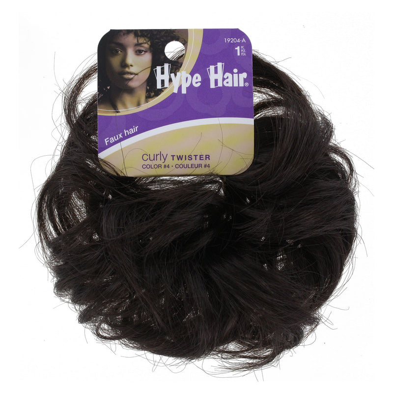 Scunci Hype Hair Curly Twister Faux Hair, Brown, 1-Piece