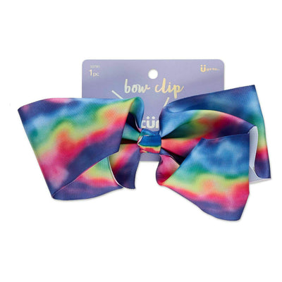 Scunci Hair Bow Salon Clip, Jumbo Rainbow, 1 Count