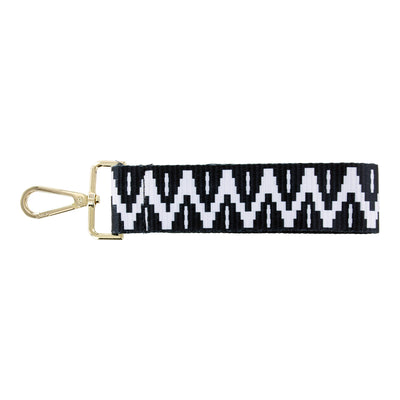 Tartan + Twine Colorblock Wristlet Strap - Black Ikat