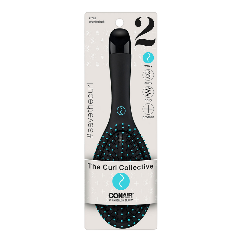 Conair The Curl Collective Wavy Detangling Cushion Hairbrush