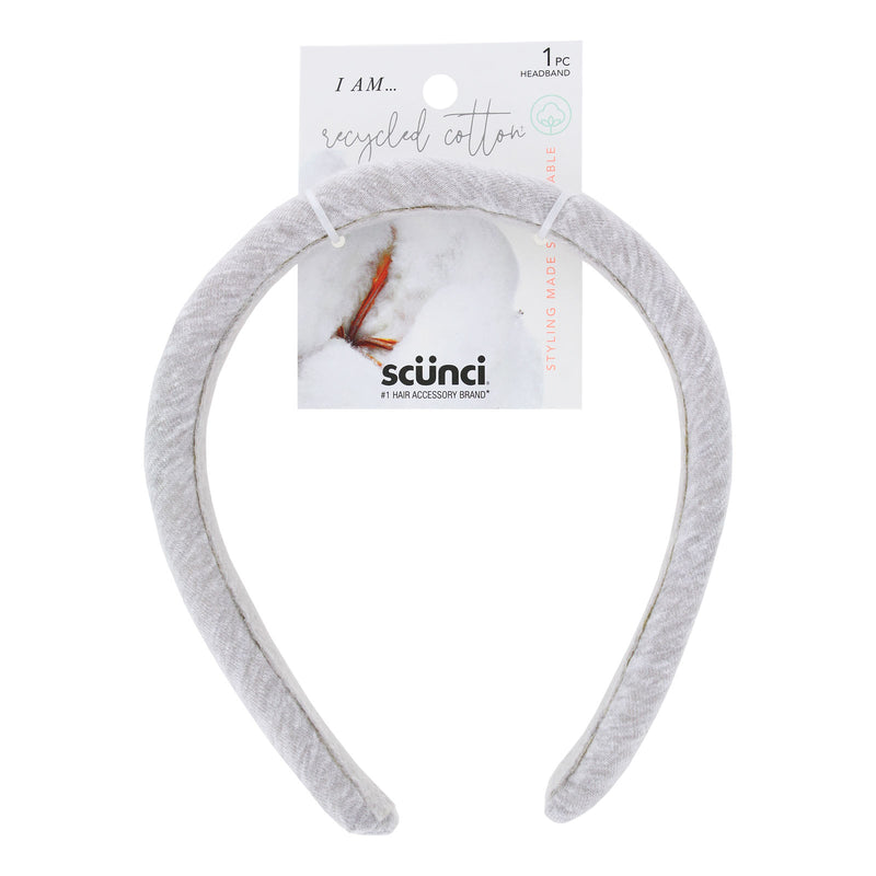 Scunci Planet Earth-Friendly Soft Headband, Gray, 1-Piece