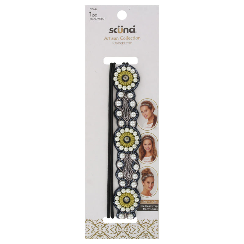 Scunci Artisan Collection Handcrafted Beaded Headwrap, 1-Piece