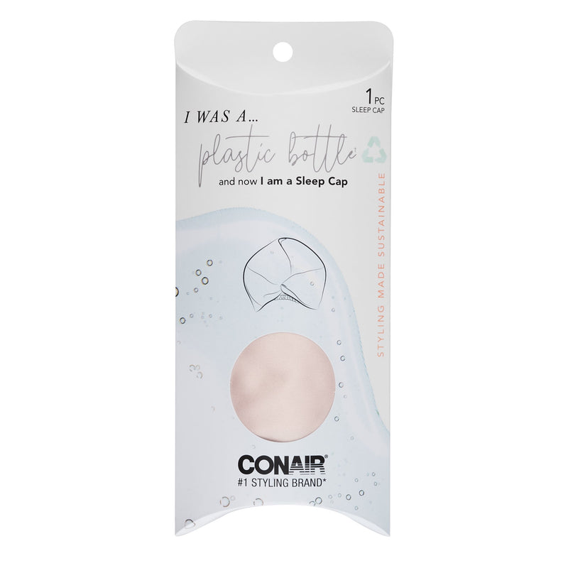 Conair Earth-Friendly Planet Upcycled Smooth Beauty Sleep Cap, Pink