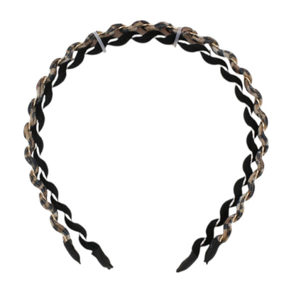 Scunci Primp Braided Headbands, Stylish & Comfortable Hair Accessory for All-Day Wear, 2-Pack, Assorted Colors