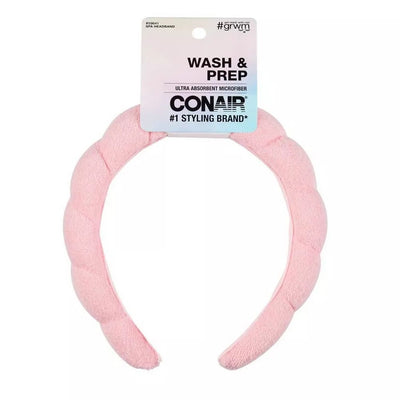 Conair Wash & Prep Bubble Polyester Headwrap, Pink, 1-Count