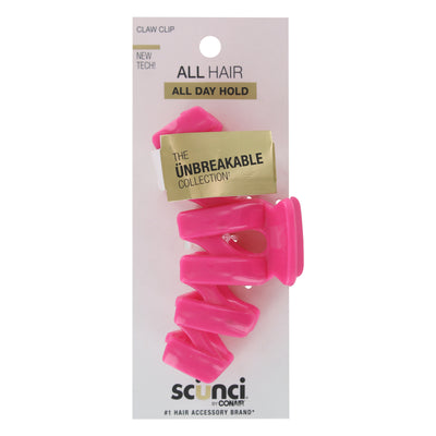 Scunci All Hair All Day Hold The Unbreakable Collection Hair Claw Clip, Color Will Vary, 1-Piece