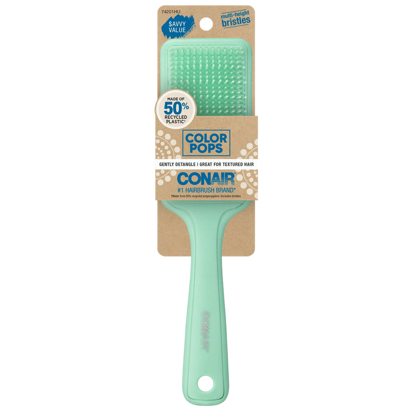 Conair Color Pops Detangling All Purpose Hair Brush, Mint Green