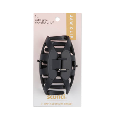 Scunci Extra Large No-Slip Grip Hidden Hinge Jaw Clip, Black, 1-Piece