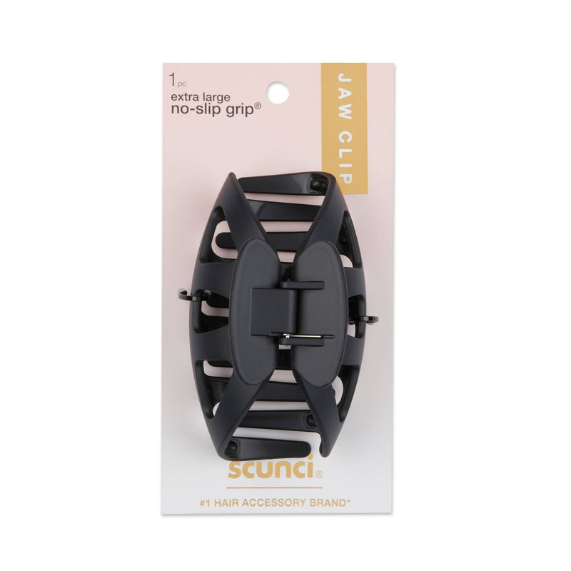 Scunci Extra Large No-Slip Grip Hidden Hinge Jaw Clip, Black, 1-Piece