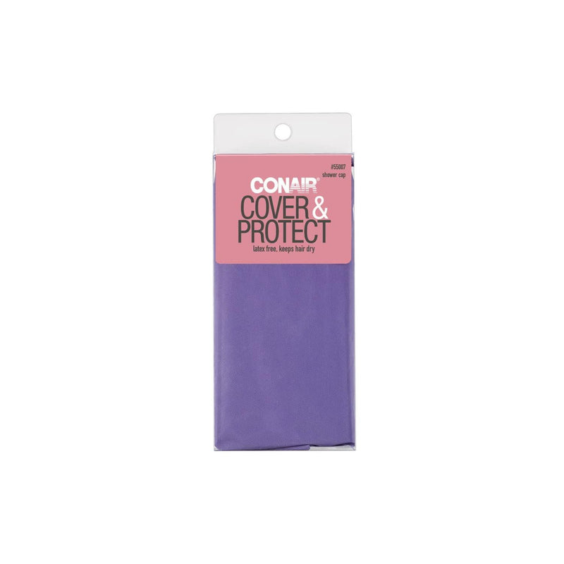 Conair Cover & Protect Lightweight Latex Free Shower Cap, Color Will Vary, 1-Count