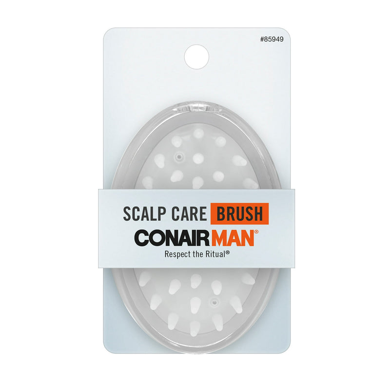 ConairMAN Scalp Shampoo Massage Brush, Gray, 1 Count – Deep Cleansing & Scalp Stimulation for Healthy Hair Growth