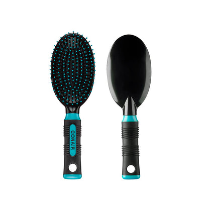 Conair Pro Hair Brush with Nylon Bristles, Oval Cushion, Color Will Vary, 1-Count