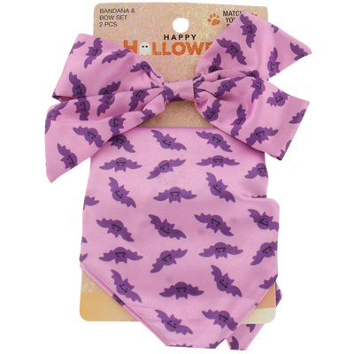 Scunci Happy Halloween Match Your Pet Bandana & Scrunchie Set, 