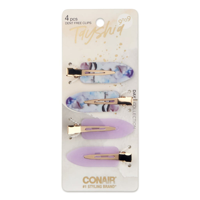 Tayshia by Conair Dent-Free Hair Setting Clips, Assorted Colors, 4-Count
