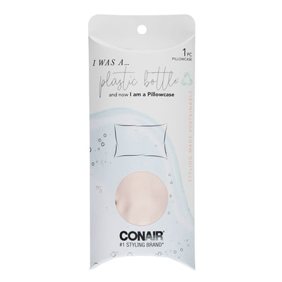 Conair Earth-Friendly Planet Upcycled Smooth Beauty Pillowcase 20 in x 26 in, Pink