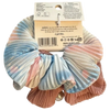 Scunci The Original Scrunchie All Hair All Day Hold Scrunchies, Assorted Pink & Blue Ribbed Velvet, Soft No-Damage Hair Ties for Ponytails & Buns, 2 Count - Image 3