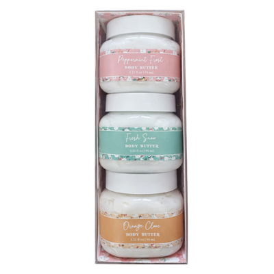 Core Home Cool & Calming Winter Scented Body Butters, 3.21 fl oz, 3-Count