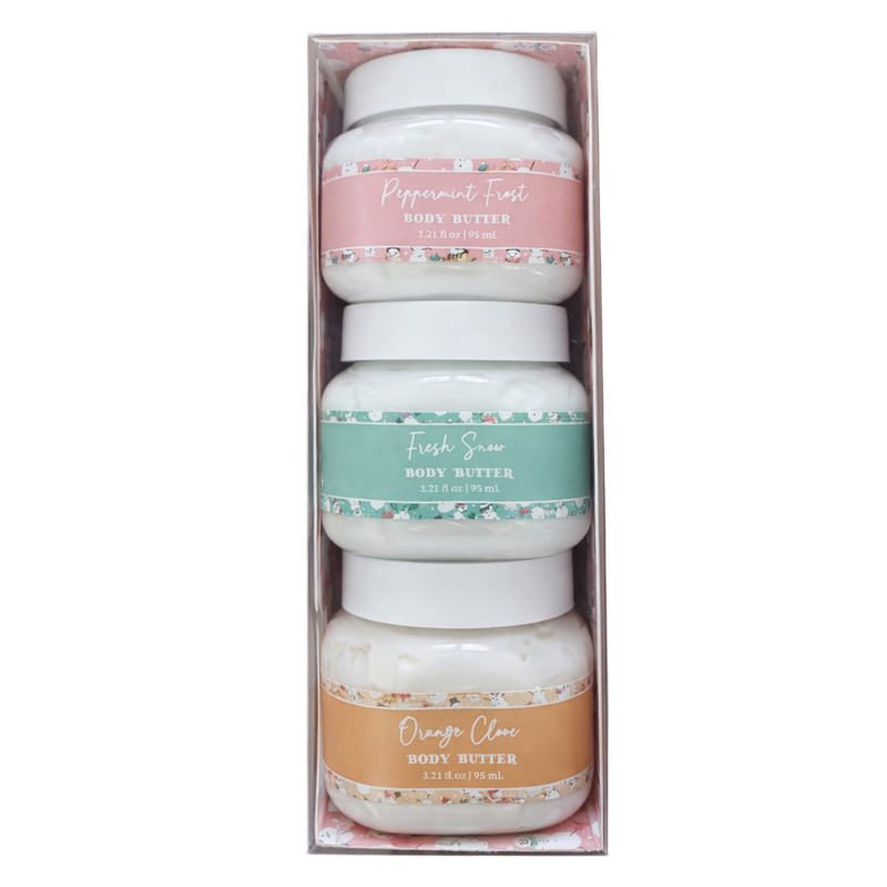 Core Home Cool & Calming Winter Scented Body Butters, 3.21 fl oz, 3-Count